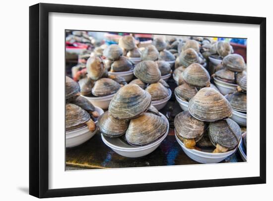 Mussels for Sale at the Fish Market in Busan, South Korea, Asia-Michael-Framed Photographic Print