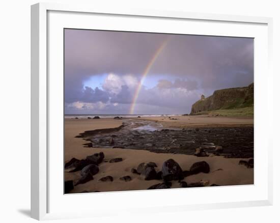 Mussenden Temple Folly and Downhill Strand, County Londonderry, Ulster, Northern Ireland-Patrick Dieudonne-Framed Photographic Print