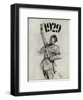 Mussolini, 1929 Poster-null-Framed Art Print