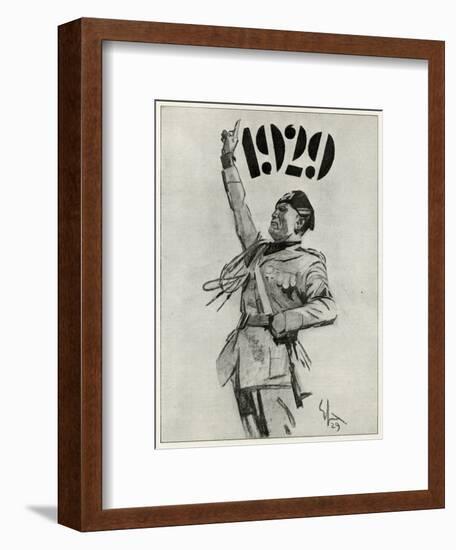 Mussolini, 1929 Poster-null-Framed Art Print