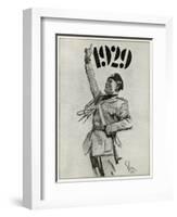 Mussolini, 1929 Poster-null-Framed Art Print