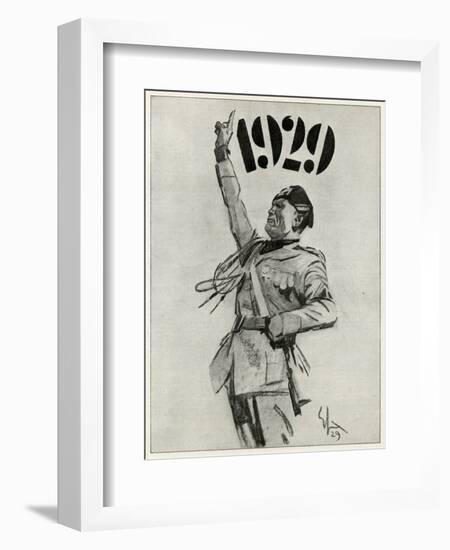 Mussolini, 1929 Poster-null-Framed Art Print