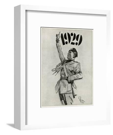Mussolini, 1929 Poster--Framed Art Print