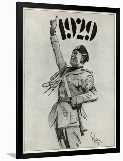 Mussolini, 1929 Poster-null-Framed Art Print