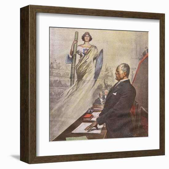 Mussolini Head of State-Vittorio Pisani-Framed Art Print