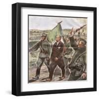 Mussolini, Infantry March-null-Framed Art Print