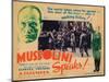 Mussolini Speaks!, Benito Mussolini (Top Left, Center and Far Right), 1933-null-Mounted Art Print