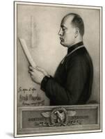 Mussolini-Rene Godard-Mounted Art Print