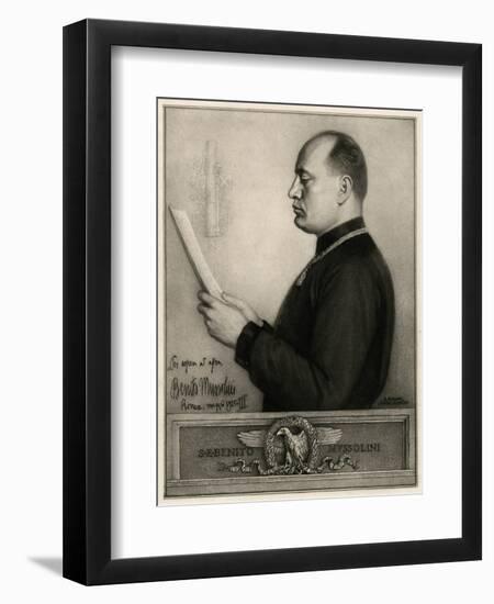 Mussolini-Rene Godard-Framed Art Print