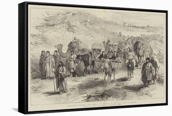 Mussulman Pilgrims from Persia on the Way to the Holy City of Meshed-William 'Crimea' Simpson-Framed Stretched Canvas