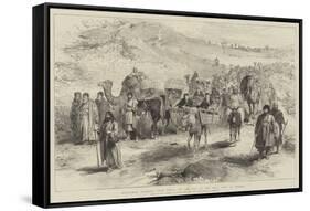 Mussulman Pilgrims from Persia on the Way to the Holy City of Meshed-William 'Crimea' Simpson-Framed Stretched Canvas