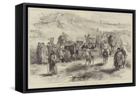 Mussulman Pilgrims from Persia on the Way to the Holy City of Meshed-William 'Crimea' Simpson-Framed Stretched Canvas