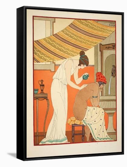 Must Anoint the Wounds with Oil, Illustration from 'The Works of Hippocrates', 1934 (Colour Litho)-Joseph Kuhn-Regnier-Framed Stretched Canvas