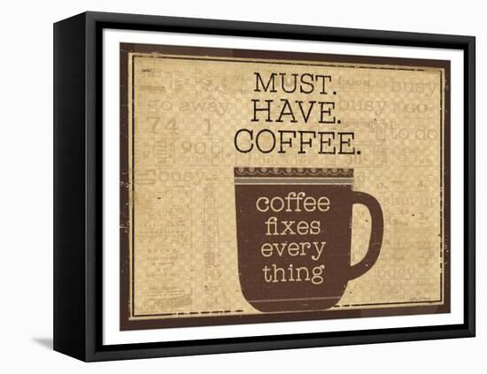 Must Have Coffee-Dan Dipaolo-Framed Stretched Canvas