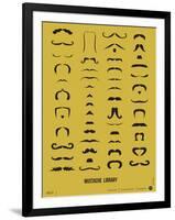 Mustache Library Poster-NaxArt-Framed Premium Giclee Print