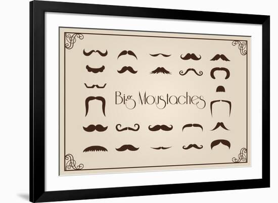 Mustaches Collection-Thomaspajot-Framed Art Print