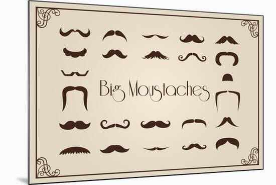 Mustaches Collection-Thomaspajot-Mounted Art Print