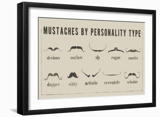 Mustaches Personalities-Jason Johnson-Framed Art Print