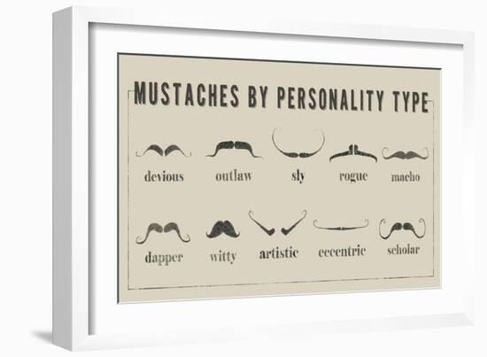 Mustaches Personalities-Jason Johnson-Framed Art Print