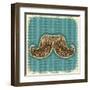 Mustaches Symbol Set On Old Paper Texture.Vintage Background-GeraKTV-Framed Art Print