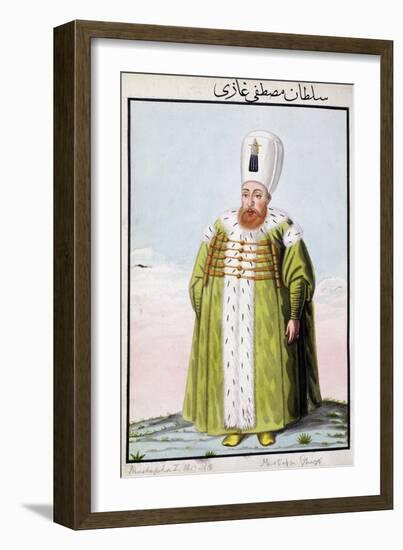 Mustafa I, Ottoman Emperor, (1808)-John Young-Framed Giclee Print