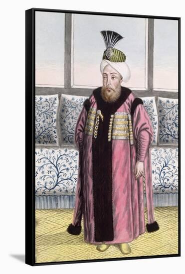 Mustafa II, Ottoman Emperor, (1808)-John Young-Framed Stretched Canvas