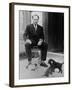 Mustafa Kemal Ataturk, President of Turkey, with His Pet Dogs, Ca. 1930-null-Framed Photo