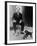 Mustafa Kemal Ataturk, President of Turkey, with His Pet Dogs, Ca. 1930-null-Framed Photo