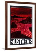 Mustafar Retro Travel-null-Framed Art Print