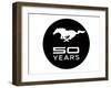 Mustang 50 Years Black Logo-null-Framed Art Print