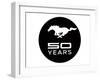 Mustang 50 Years Black Logo-null-Framed Art Print