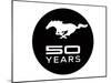 Mustang 50 Years Black Logo-null-Mounted Art Print