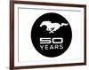 Mustang 50 Years Black Logo-null-Framed Art Print