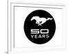 Mustang 50 Years Black Logo-null-Framed Art Print