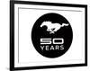 Mustang 50 Years Black Logo-null-Framed Art Print