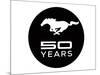 Mustang 50 Years Black Logo-null-Mounted Art Print