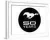 Mustang 50 Years Black Logo-null-Framed Premium Giclee Print