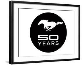 Mustang 50 Years Black Logo-null-Framed Premium Giclee Print