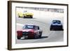 Mustang and Corvette Racing Watercolor-NaxArt-Framed Art Print