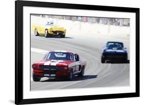 Mustang and Corvette Racing Watercolor-NaxArt-Framed Premium Giclee Print