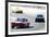 Mustang and Corvette Racing Watercolor-NaxArt-Framed Premium Giclee Print