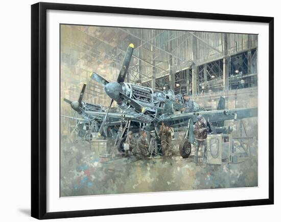 Mustang at Warton-Peter Miller-Framed Giclee Print