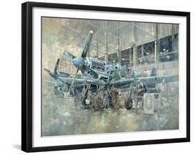 Mustang at Warton-Peter Miller-Framed Giclee Print