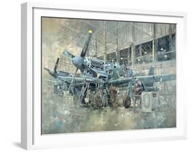 Mustang at Warton-Peter Miller-Framed Giclee Print