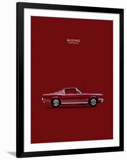 Mustang Fastback 65-Mark Rogan-Framed Art Print