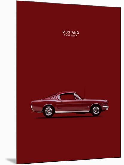 Mustang Fastback 65-Mark Rogan-Mounted Art Print
