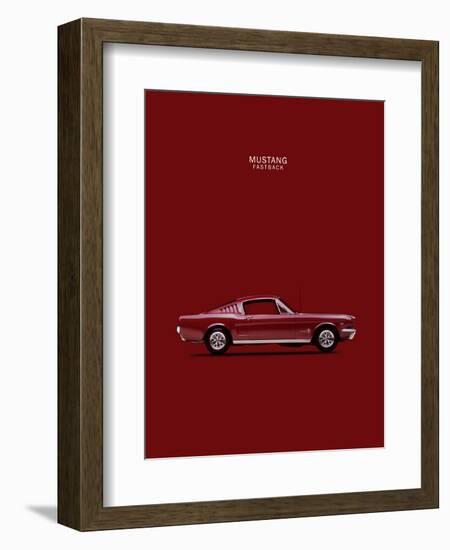 Mustang Fastback 65-Mark Rogan-Framed Art Print