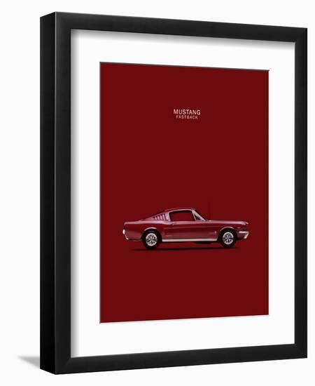 Mustang Fastback 65-Mark Rogan-Framed Art Print