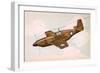 Mustang Fighter Plane-null-Framed Art Print