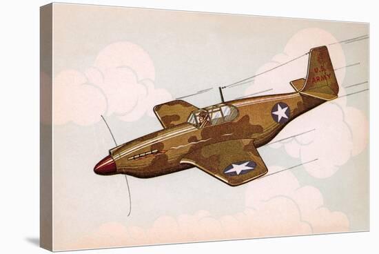 Mustang Fighter Plane-null-Stretched Canvas